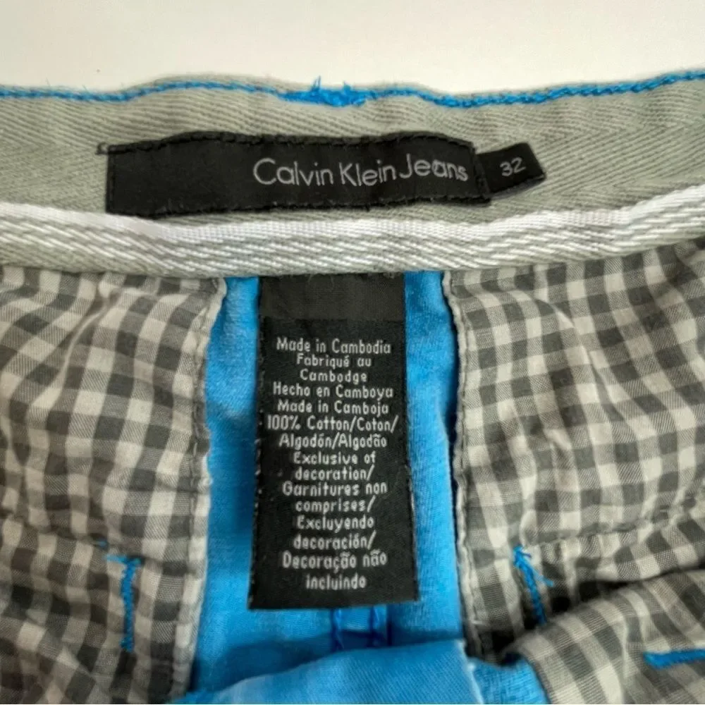Calvin Klein Men's Denim Shorts Pockets Summer Blue Size 32